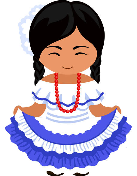 Female in El Salvador Ethnic Traditional Clothing